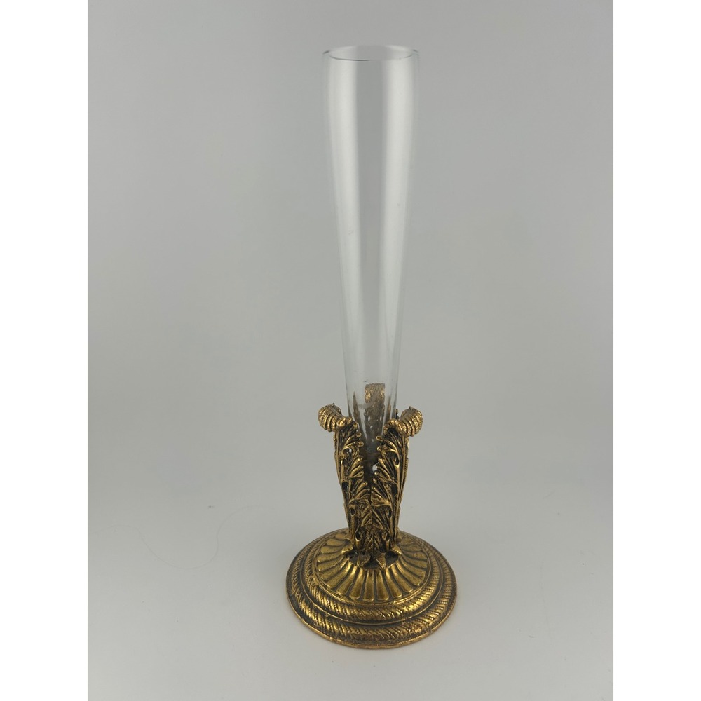 Vintage Ornate Matson Bud Vase Gold Filigree